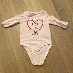 Gap love my dad long sleeve onesie 3-6M